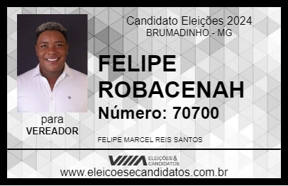 Candidato FELIPE ROBACENAH 2024 - BRUMADINHO - Eleições