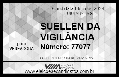 Candidato SUELLEN DA VIGILÂNCIA 2024 - ITUIUTABA - Eleições