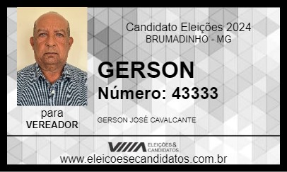 Candidato GERSON 2024 - BRUMADINHO - Eleições