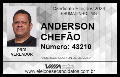 Candidato ANDERSON CHEFÃO 2024 - BRUMADINHO - Eleições