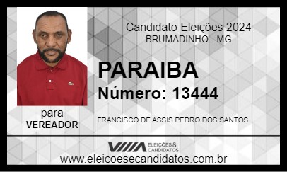 Candidato PARAIBA 2024 - BRUMADINHO - Eleições