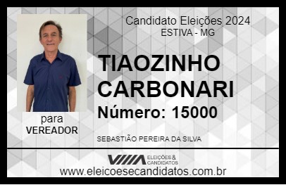 Candidato TIAOZINHO CARBONARI 2024 - ESTIVA - Eleições