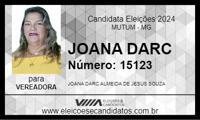 Candidato JOANA DA SAÚDE 2024 - MUTUM - Eleições