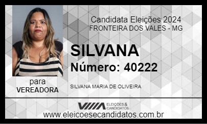 Candidato SILVANA 2024 - FRONTEIRA DOS VALES - Eleições