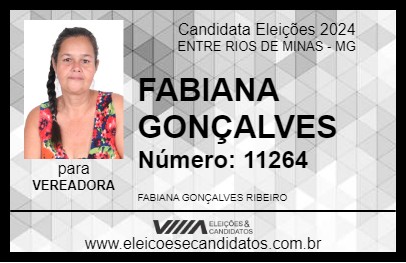 Candidato FABIANA GONÇALVES 2024 - ENTRE RIOS DE MINAS - Eleições