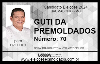 Candidato GUTI DA PREMOLDADOS 2024 - BRUMADINHO - Eleições