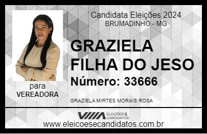 Candidato GRAZIELA FILHA DO JESO 2024 - BRUMADINHO - Eleições