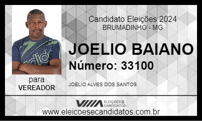 Candidato JOELIO BAIANO 2024 - BRUMADINHO - Eleições