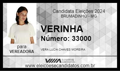 Candidato VERINHA 2024 - BRUMADINHO - Eleições