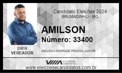 Candidato AMILSON  2024 - BRUMADINHO - Eleições