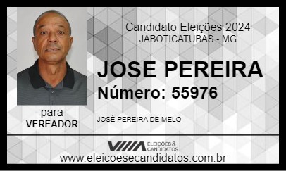 Candidato JOSE PEREIRA 2024 - JABOTICATUBAS - Eleições