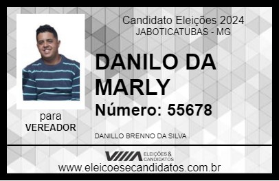 Candidato DANILO DA MARLY 2024 - JABOTICATUBAS - Eleições