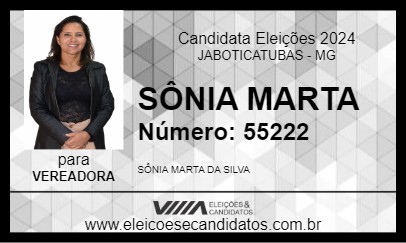 Candidato SÔNIA MARTA 2024 - JABOTICATUBAS - Eleições