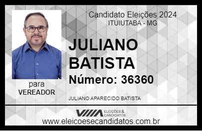 Candidato JULIANO BATISTA 2024 - ITUIUTABA - Eleições