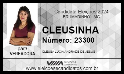 Candidato CLEUSINHA 2024 - BRUMADINHO - Eleições