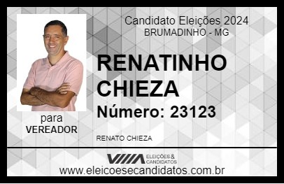 Candidato RENATINHO CHIEZA 2024 - BRUMADINHO - Eleições