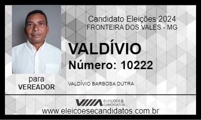 Candidato VALDÍVIO 2024 - FRONTEIRA DOS VALES - Eleições