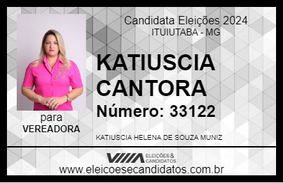 Candidato KATIUSCIA CANTORA 2024 - ITUIUTABA - Eleições