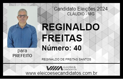 Candidato REGINALDO FREITAS 2024 - CLÁUDIO - Eleições