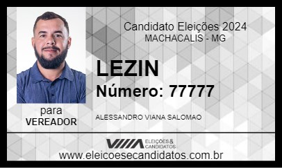 Candidato LEZIN 2024 - MACHACALIS - Eleições