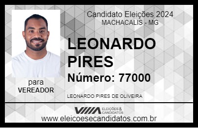 Candidato LEONARDO PIRES 2024 - MACHACALIS - Eleições