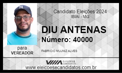 Candidato DIU ANTENAS 2024 - IBIAÍ - Eleições