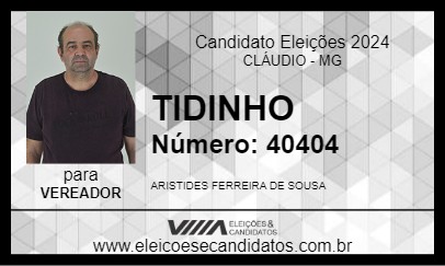 Candidato TIDINHO 2024 - CLÁUDIO - Eleições