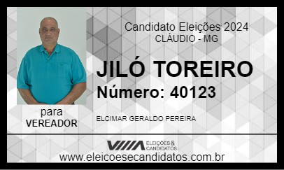 Candidato JILÓ TOREIRO 2024 - CLÁUDIO - Eleições