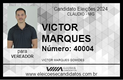 Candidato VICTOR MARQUES 2024 - CLÁUDIO - Eleições