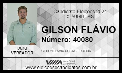 Candidato GILSON FLÁVIO 2024 - CLÁUDIO - Eleições