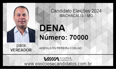 Candidato DENA 2024 - MACHACALIS - Eleições