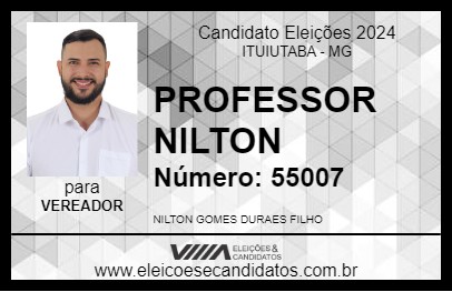 Candidato PROFESSOR NILTON 2024 - ITUIUTABA - Eleições