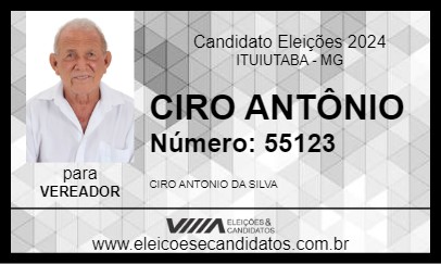 Candidato CIRO ANTÔNIO 2024 - ITUIUTABA - Eleições