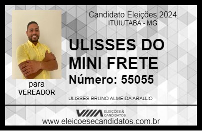 Candidato ULISSES DO MINI FRETE 2024 - ITUIUTABA - Eleições