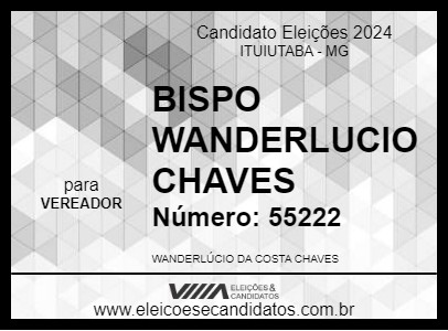 Candidato BISPO WANDERLUCIO CHAVES 2024 - ITUIUTABA - Eleições