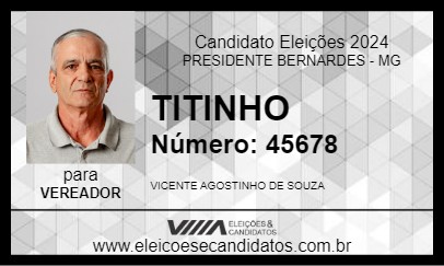 Candidato TITINHO 2024 - PRESIDENTE BERNARDES - Eleições