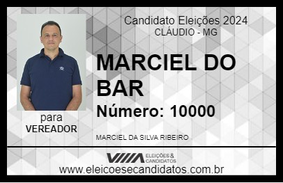 Candidato MARCIEL DO BAR 2024 - CLÁUDIO - Eleições