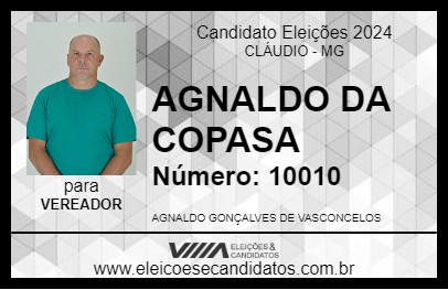 Candidato AGNALDO VASCONCELOS 2024 - CLÁUDIO - Eleições