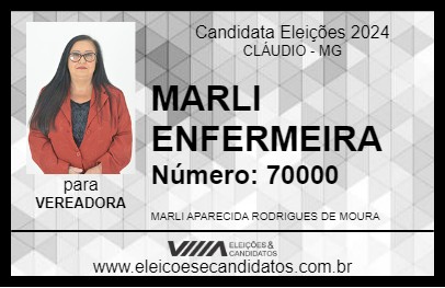 Candidato MARLI ENFERMEIRA 2024 - CLÁUDIO - Eleições