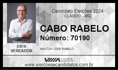 Candidato CABO RABELO 2024 - CLÁUDIO - Eleições