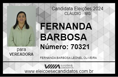 Candidato FERNANDA BARBOSA 2024 - CLÁUDIO - Eleições