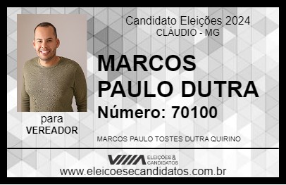 Candidato MARCOS PAULO DUTRA 2024 - CLÁUDIO - Eleições