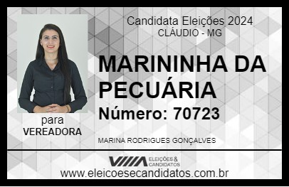 Candidato MARININHA DA PECUÁRIA 2024 - CLÁUDIO - Eleições