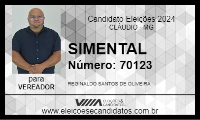 Candidato SIMENTAL 2024 - CLÁUDIO - Eleições