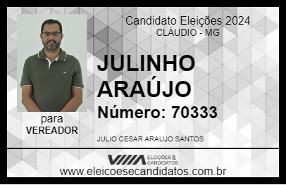 Candidato JULINHO ARAÚJO 2024 - CLÁUDIO - Eleições