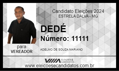 Candidato DEDÉ 2024 - ESTRELA DALVA - Eleições