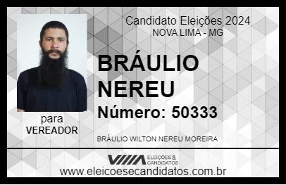 Candidato BRÁULIO NEREU 2024 - NOVA LIMA - Eleições