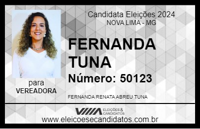 Candidato FERNANDA TUNA 2024 - NOVA LIMA - Eleições