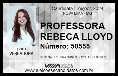 Candidato PROFESSORA REBECA LLOYD 2024 - NOVA LIMA - Eleições