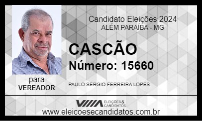 Candidato CASCÃO 2024 - ALÉM PARAÍBA - Eleições